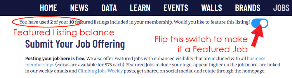 Redeeming your Featured Listings