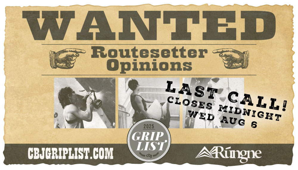 Wanted: Routesetter Opinions for Grip List and Routesetting Trends 2025 Survey