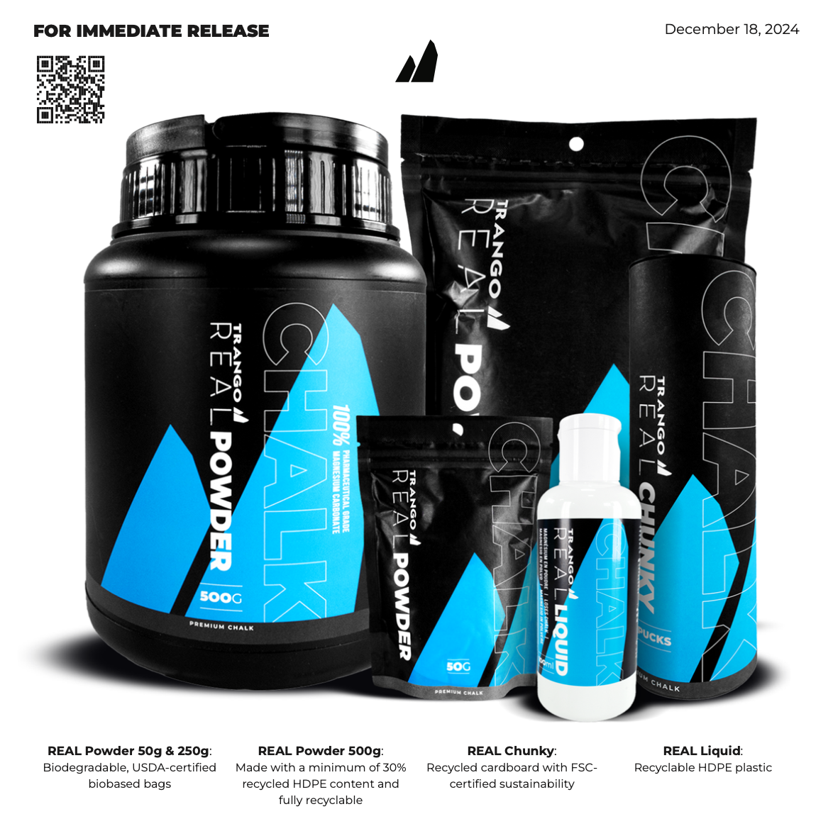 Trango’s REAL Chalk Evolves Climbing with Chalk Sustainably Sourced from Sea Water